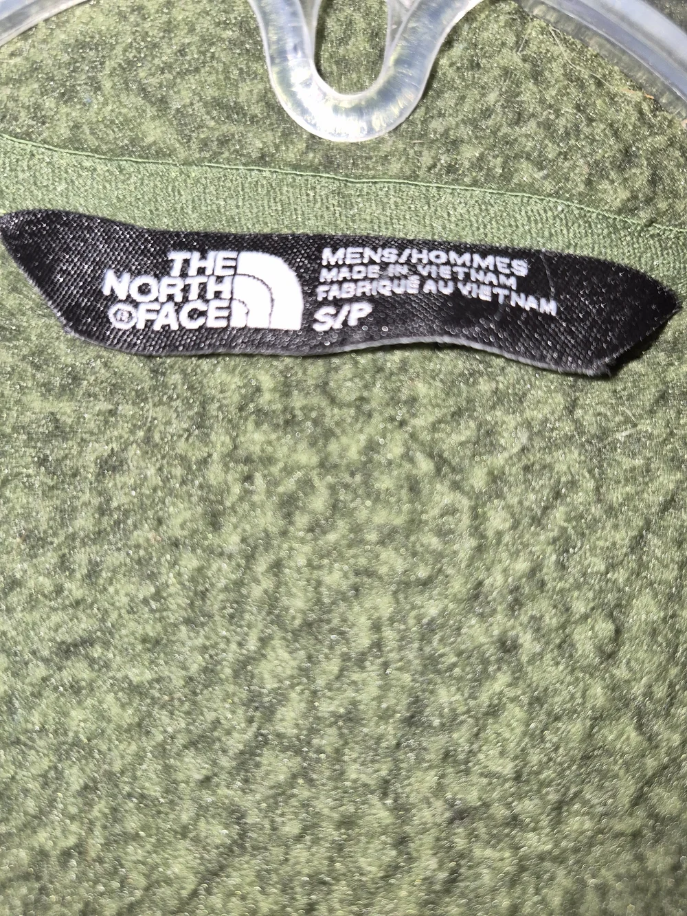 The North Face Olive Green Men’s Fleece Zip Vest Size S/P